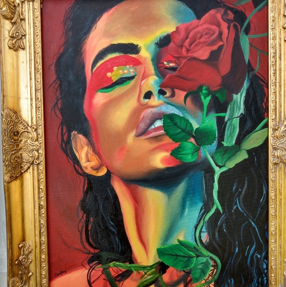 As she blooms original oil painting - Picture 5 of 7